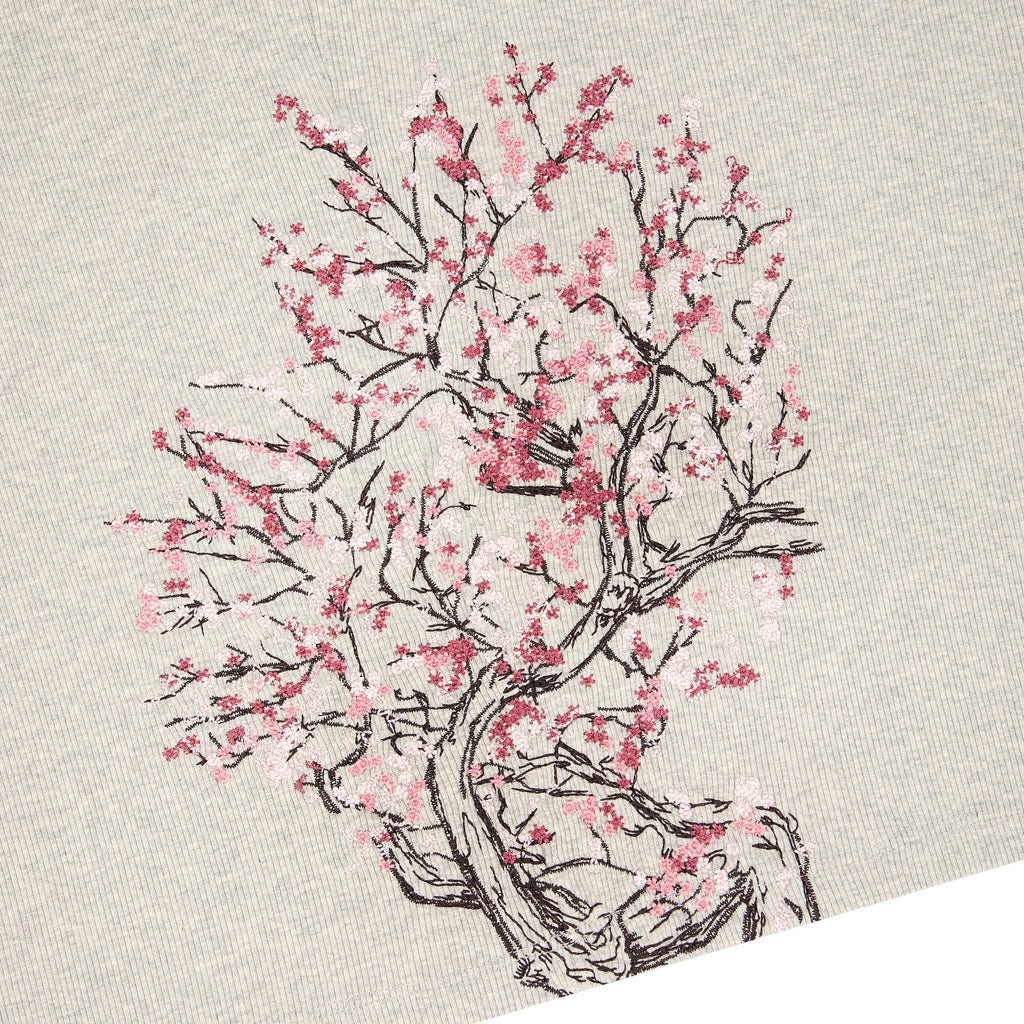 "blossom v3" ribbed T Shirt grey