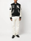 AMIRI logo-appliqué varsity jacket