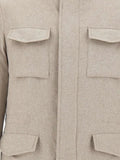 Barba fur-collar four-pocket jacket